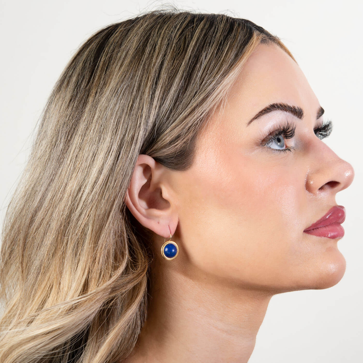 Victorian 14k Lapis Dangle Earrings