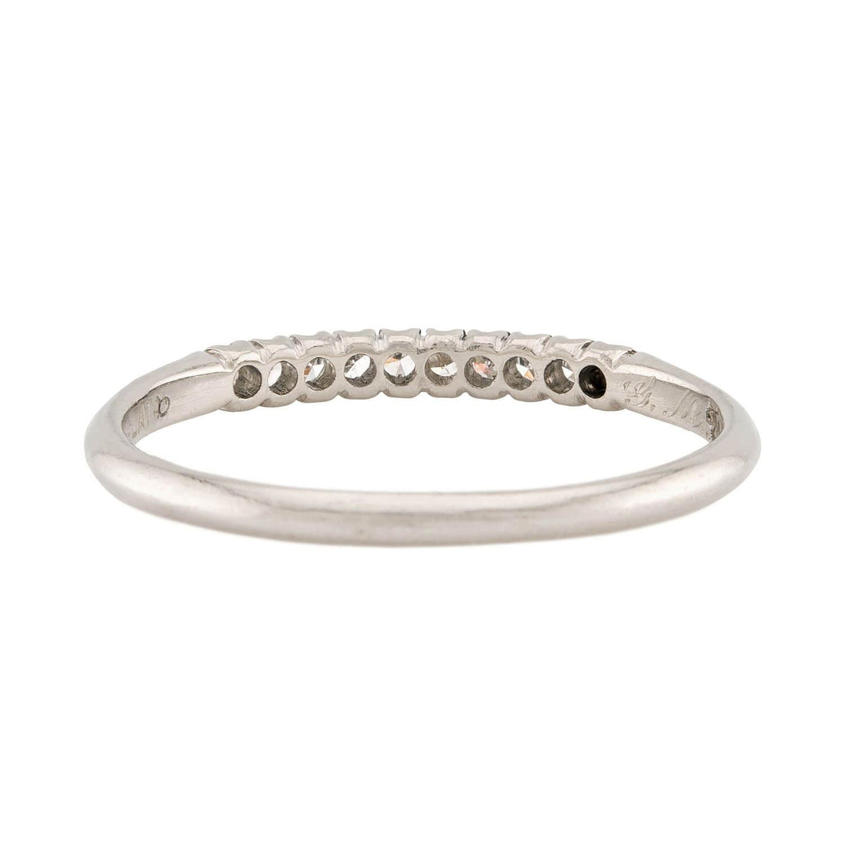 Art Deco Platinum Diamond Half Band