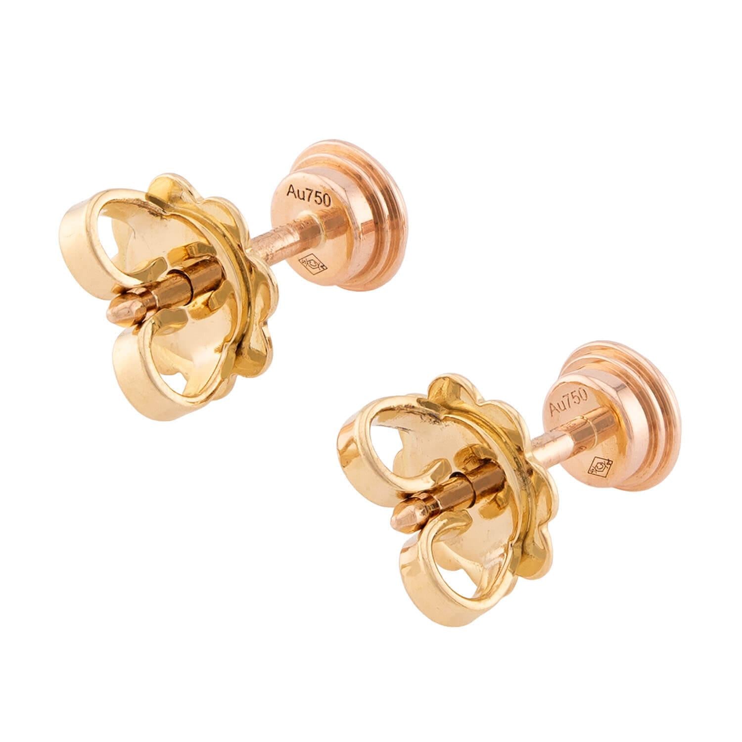 CARTIER Estate French 18k Sapphire Stud Earrings