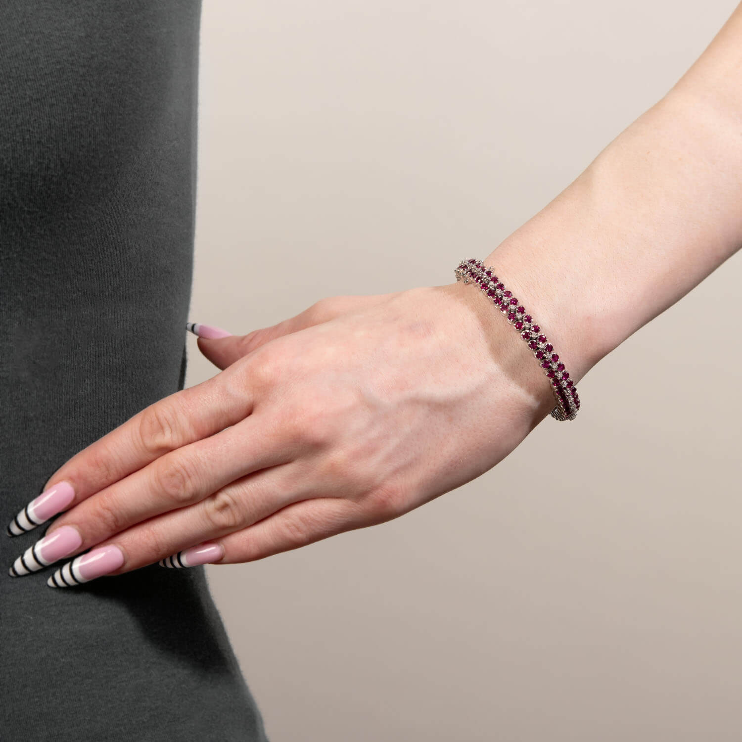 Estate 18k Ruby & Diamond Bracelet