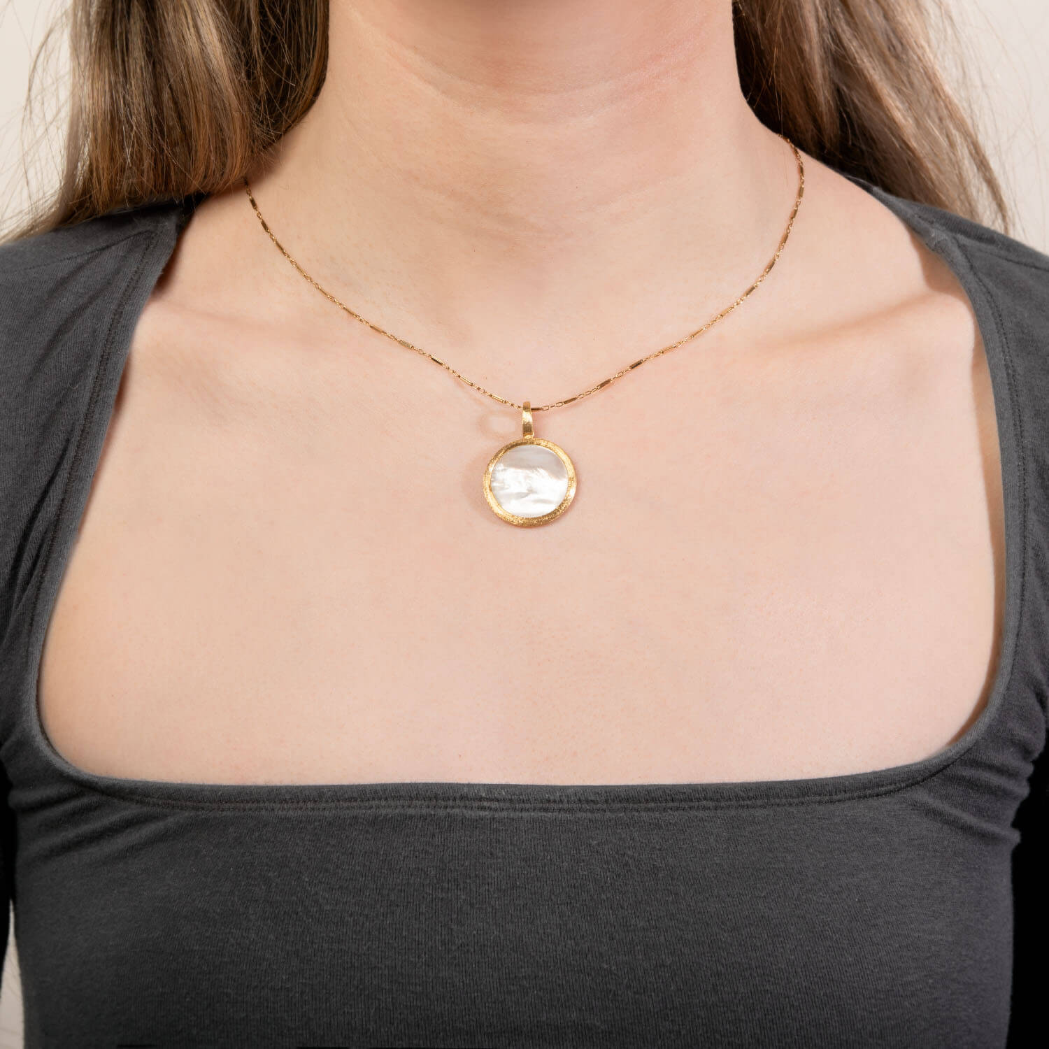 MARCO BICEGO Estate Italian 18k Jaipur Mother of Pearl Pendant/Charm