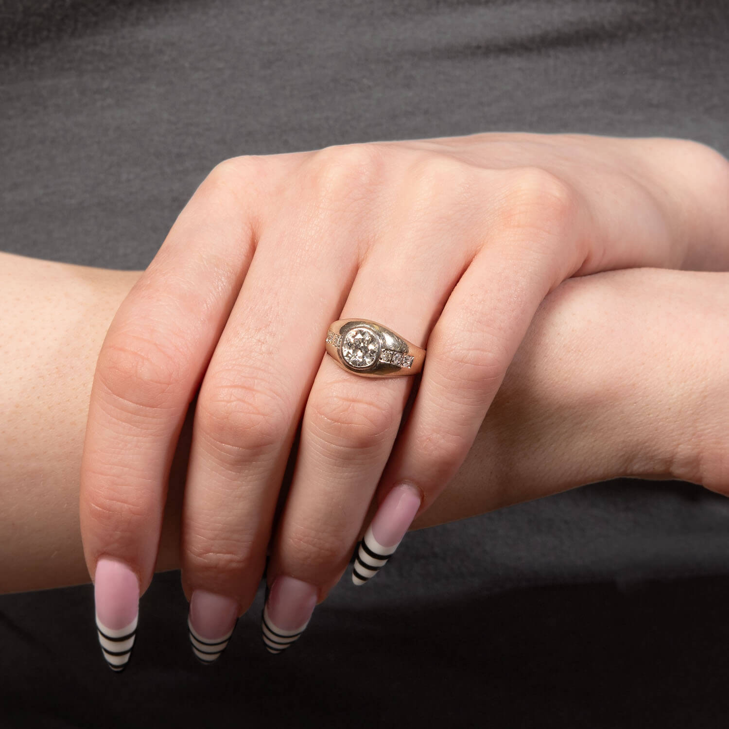Edwardian Platinum Diamond Engagement Ring 1.65ct