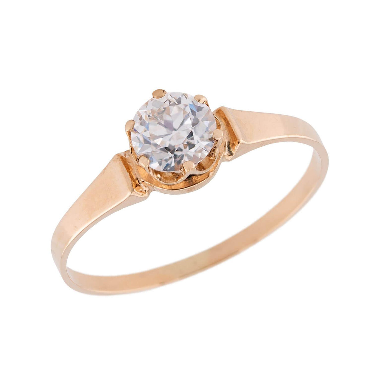 Victorian 14k Diamond Engagement Ring .45ct