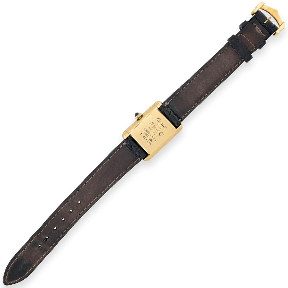 CARTIER Vintage Gold Vermeil Tank Française Wristwatch