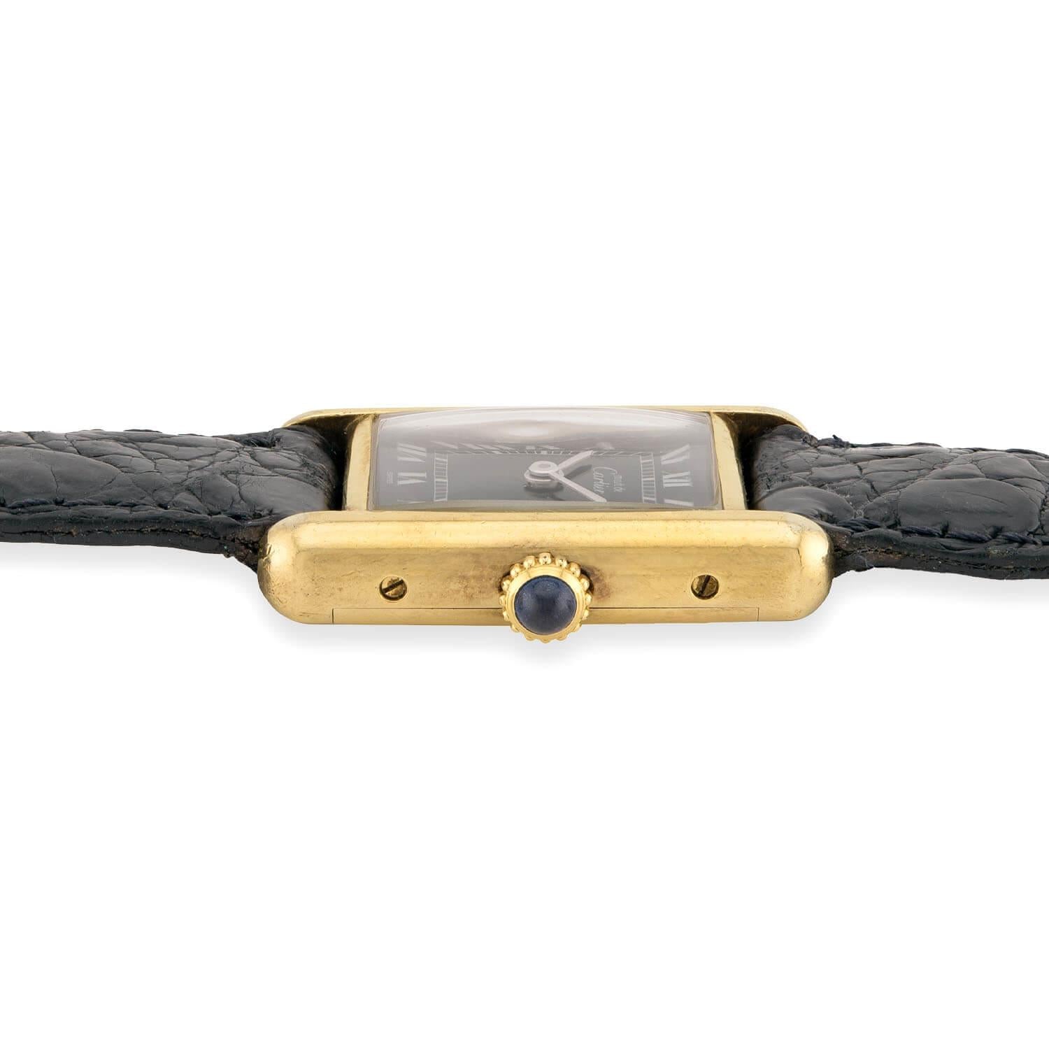 CARTIER Vintage Gold Vermeil Tank Française Wristwatch