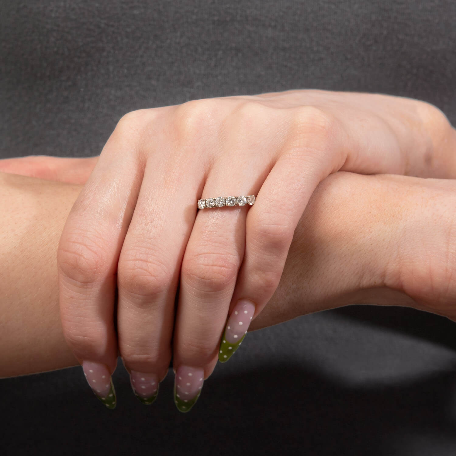 Estate 14k Diamond Half Band