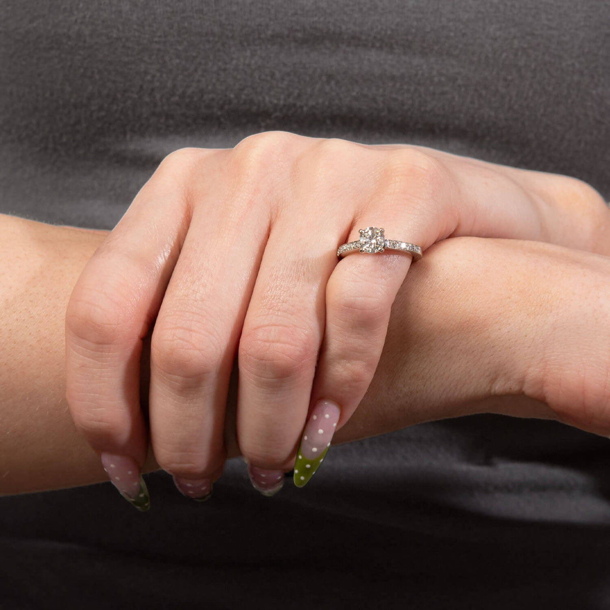 Vintage 14k Diamond Engagement Ring .84ct
