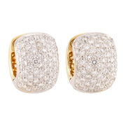 Estate 14k Diamond Huggie Hoop Earrings