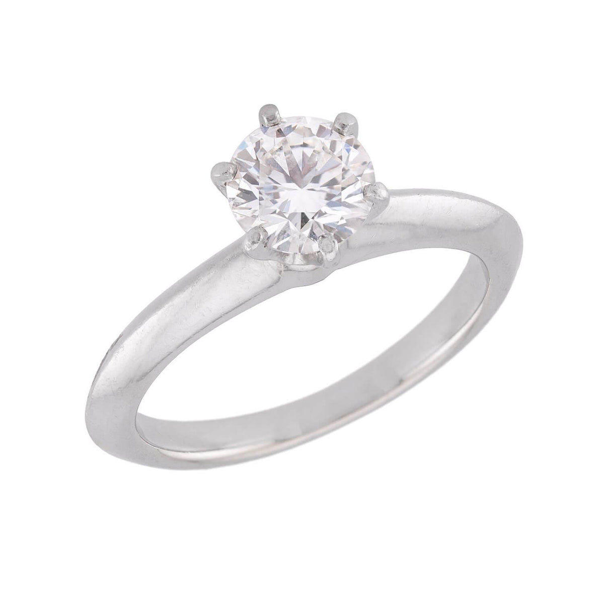 TIFFANY & CO. Estate Platinum Diamond Engagement Ring .60ct