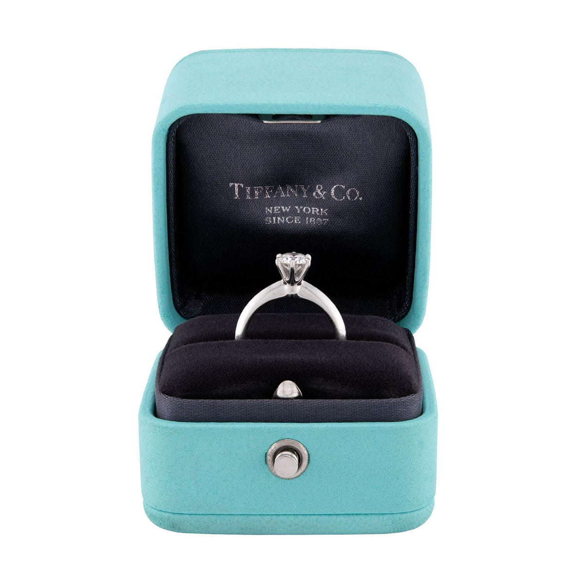 TIFFANY & CO. Estate Platinum Diamond Engagement Ring .60ct