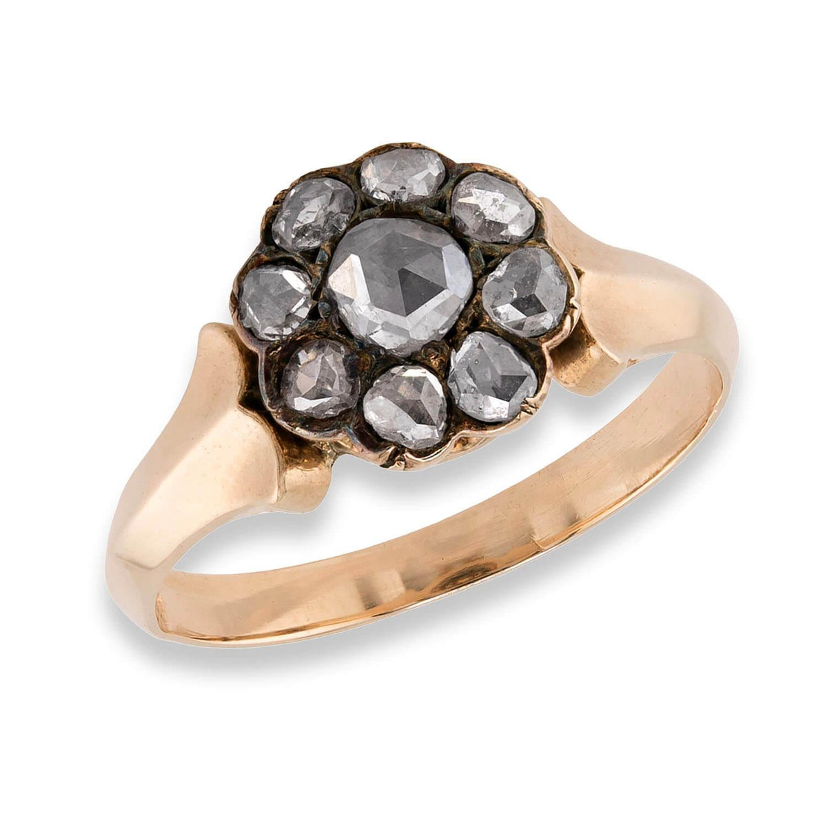 Victorian 14k Diamond Halo Ring