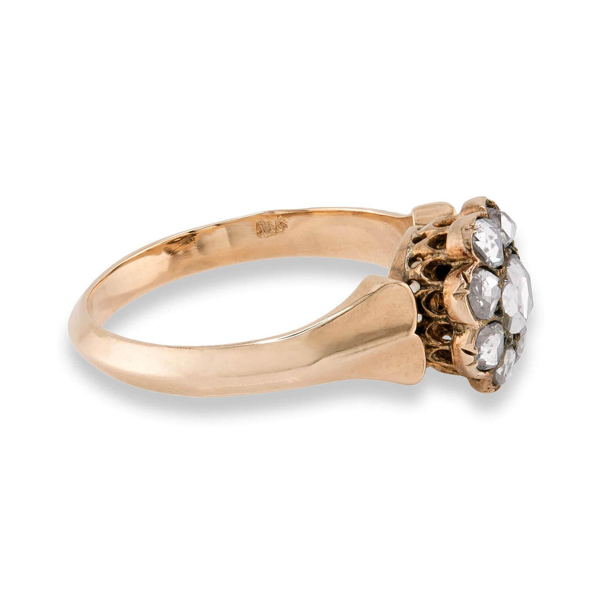 Victorian 14k Diamond Halo Ring