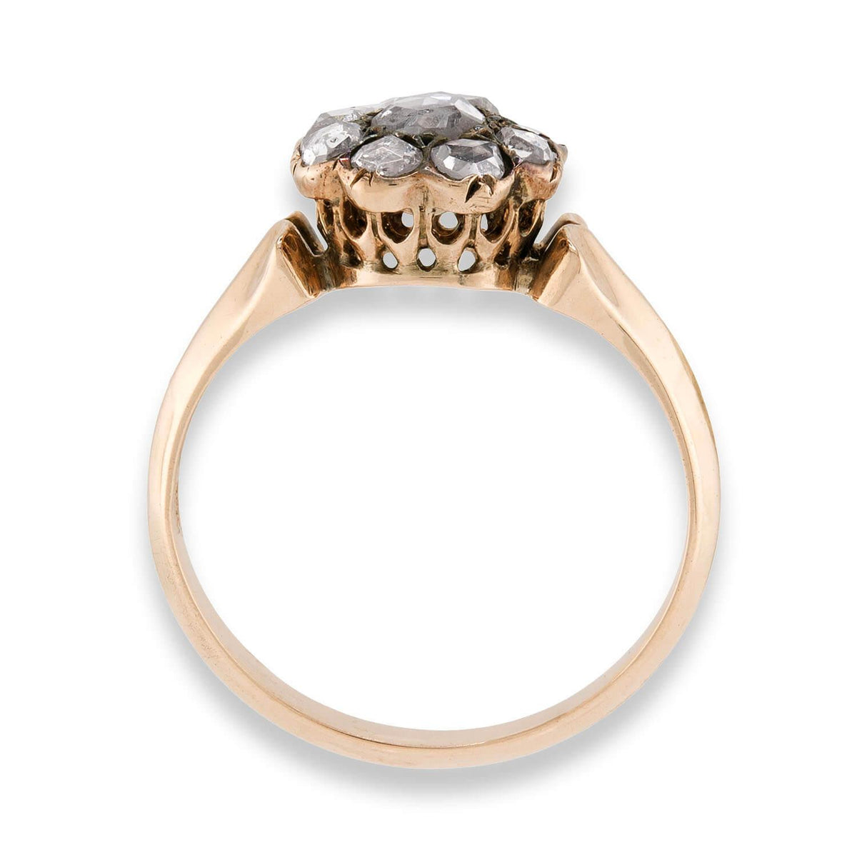 Victorian 14k Diamond Halo Ring