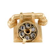 Vintage 14k "I Love U/Hello" Rotary Phone Pendant/Charm