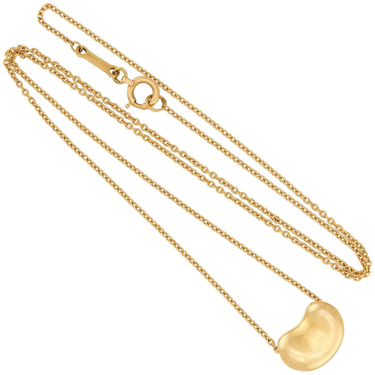 ELSA PERETTI for TIFFANY & CO. Estate 18k Bean Pendant Necklace