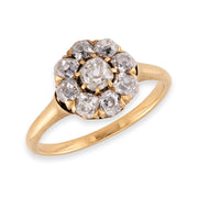 Victorian 18k Diamond Halo Ring
