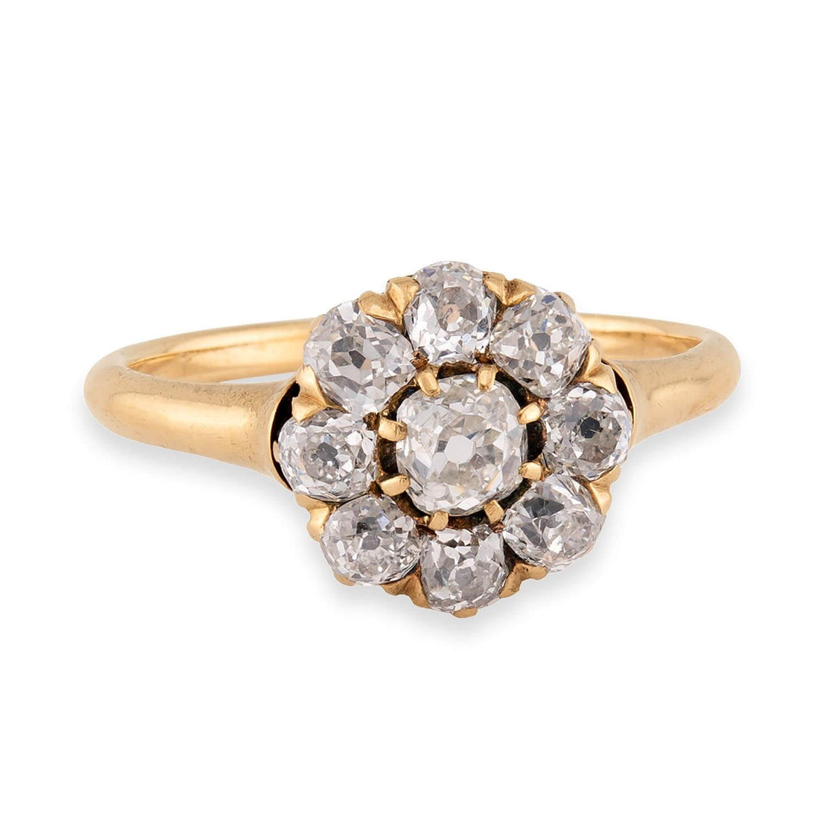 Victorian 18k Diamond Halo Ring