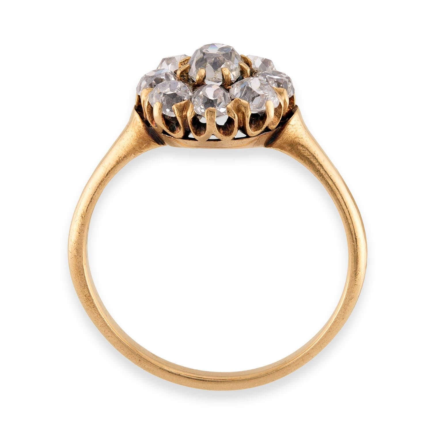 Victorian 18k Diamond Halo Ring