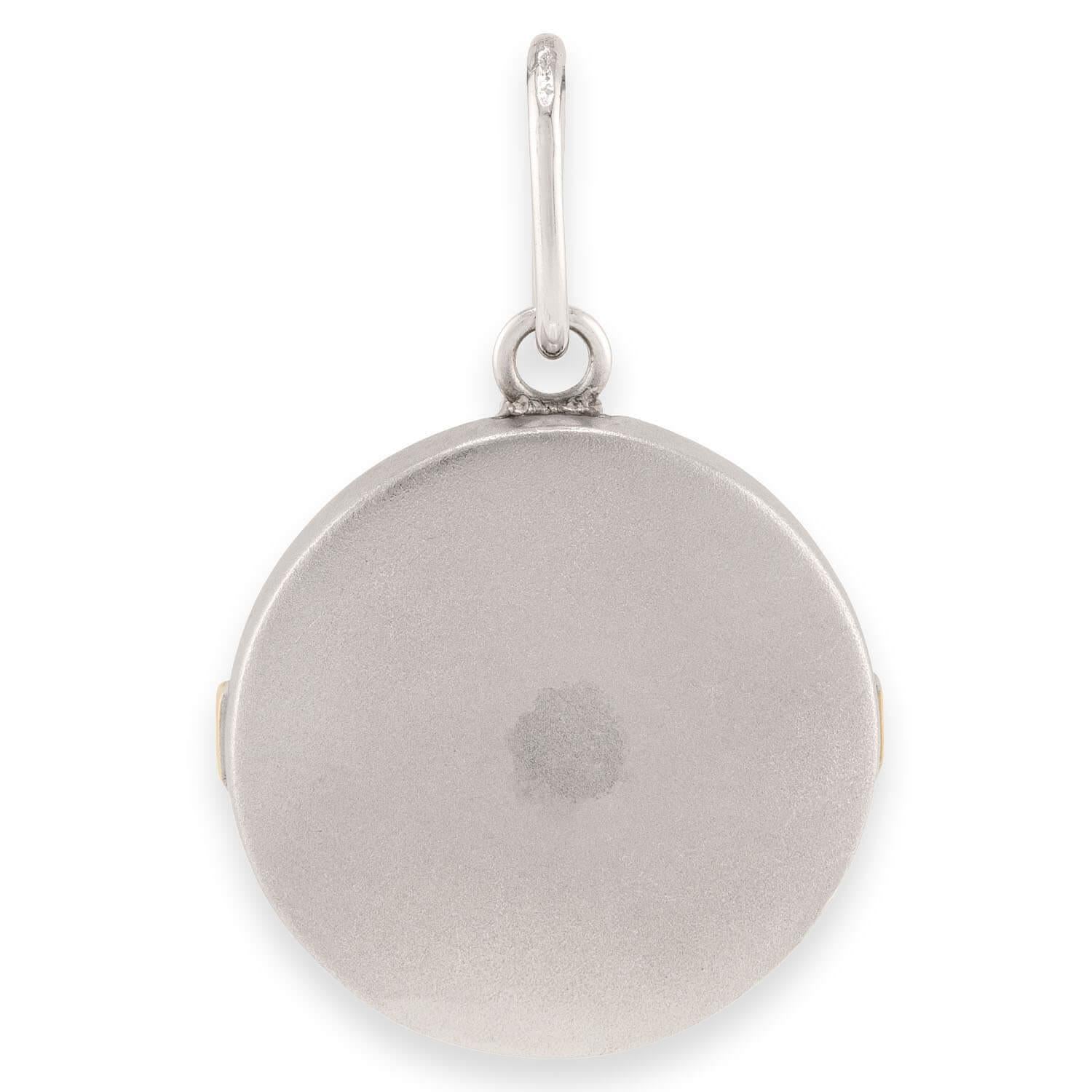 LIZABETH JEWELRY Estate 14k/Silver Mother of Pearl & Diamond Bee Pendant