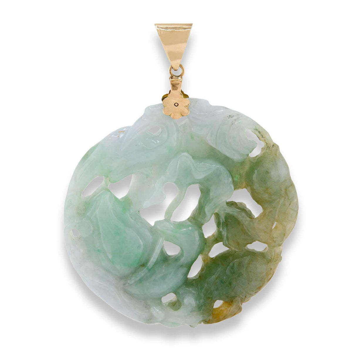 Vintage 14k Jade Pendant