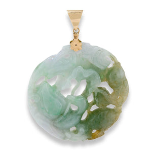 Vintage 14k Jade Pendant