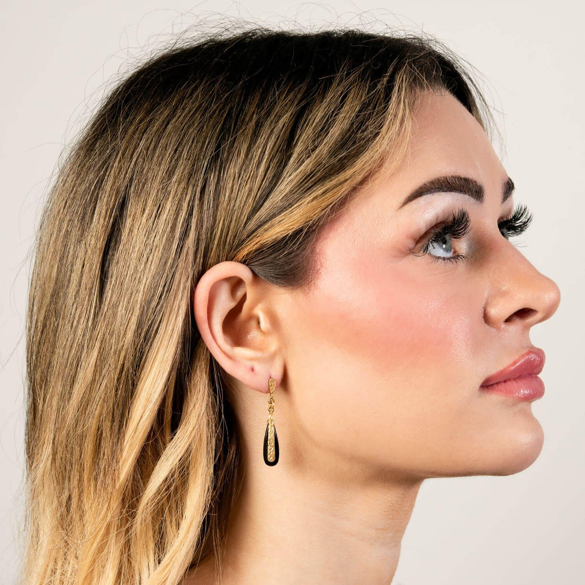 Victorian 14k Onyx Drop Earrings