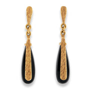 Victorian 14k Onyx Drop Earrings