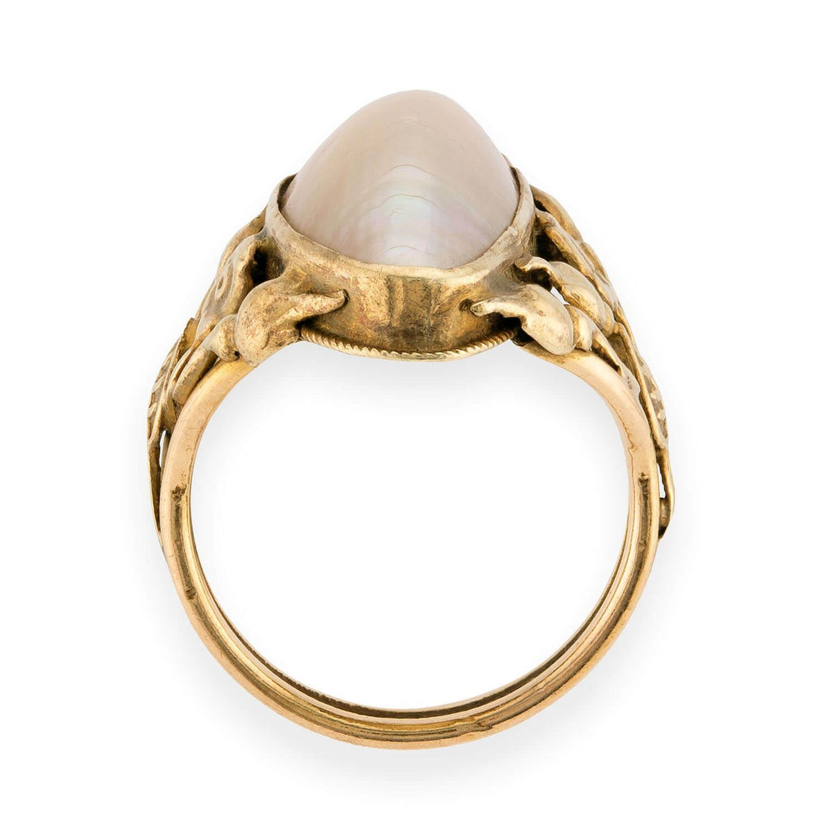 Art Nouveau 14k Pearl Ring