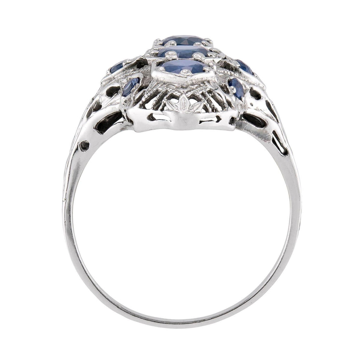 Edwardian 14k Sapphire Navette Ring