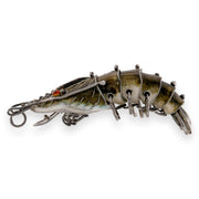 Art Deco Sterling Silver Enamel Crayfish Pendant