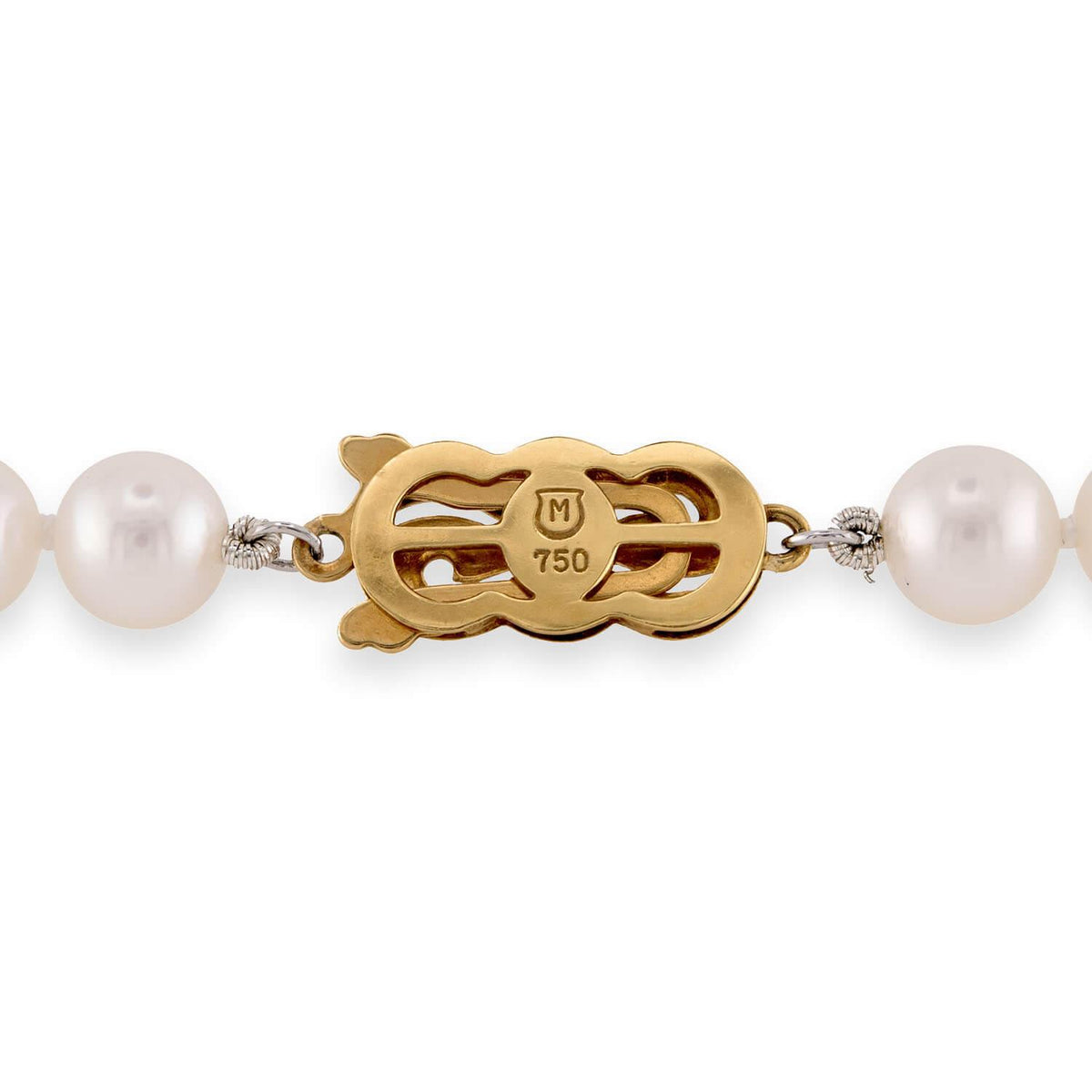 MIKIMOTO Estate Japanese 18k Pearl Necklace
