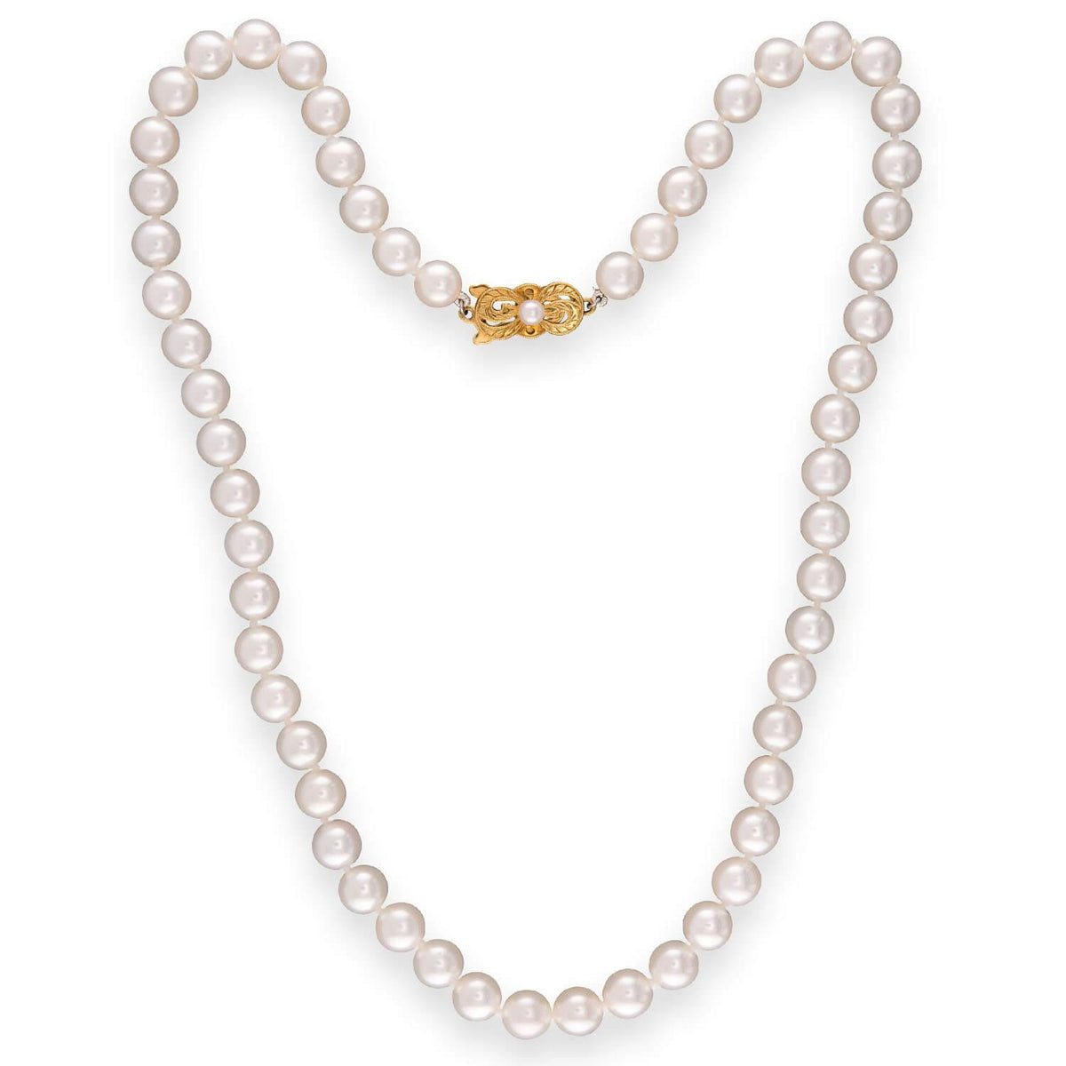 MIKIMOTO Estate Japanese 18k Pearl Necklace
