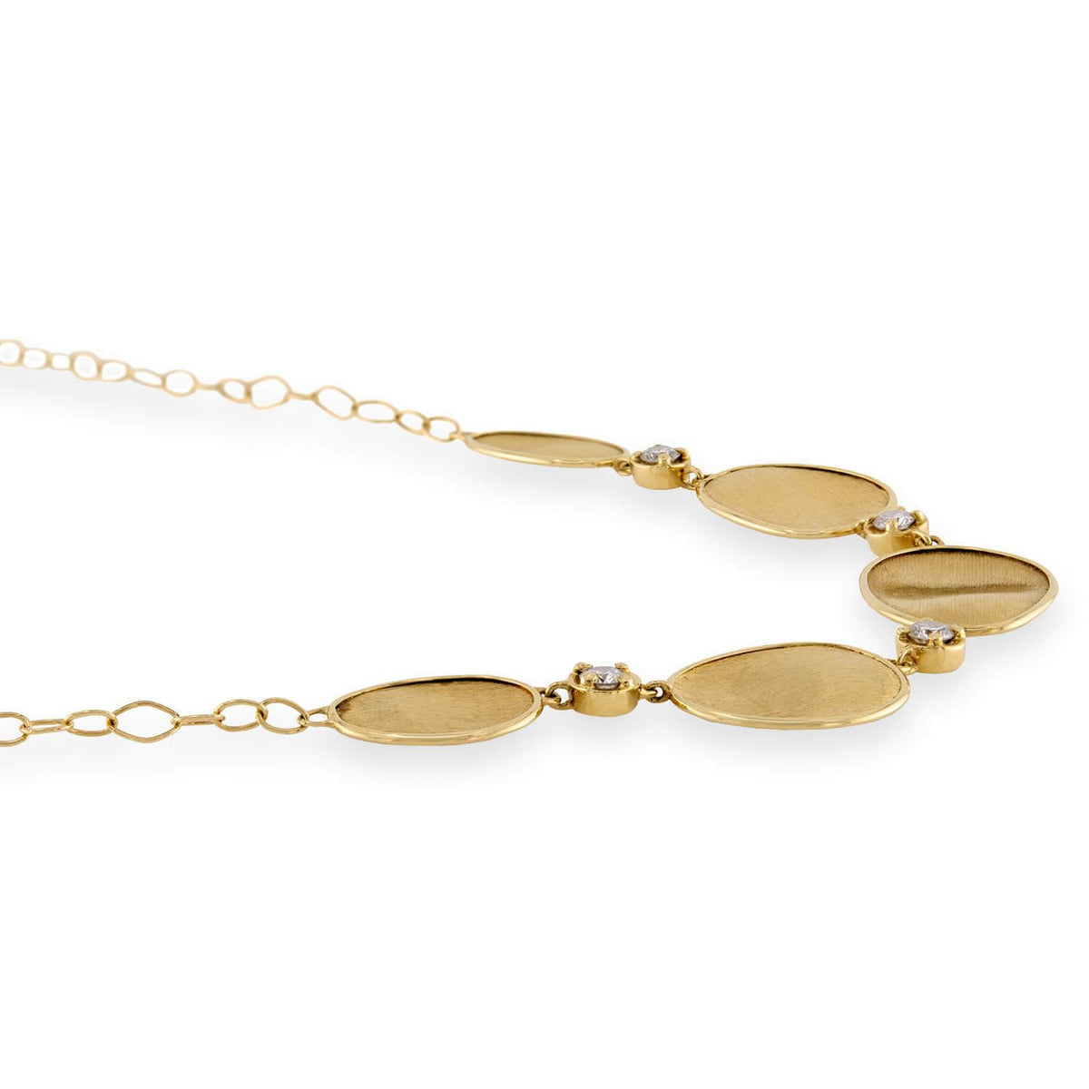 MARCO BICEGO Estate Italian 18K Diamond Panel Necklace