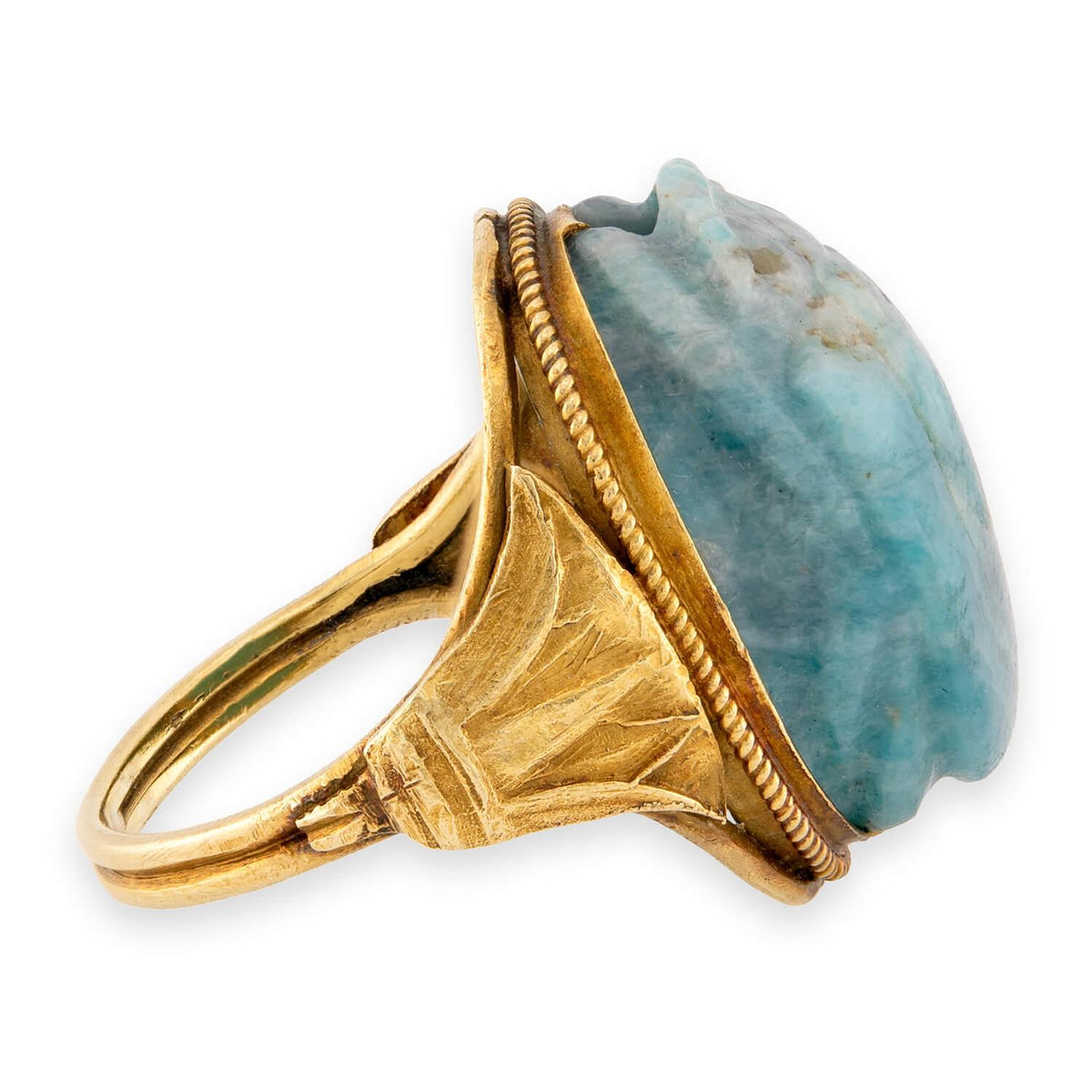 Art Deco 14k Stone Scarab Ring