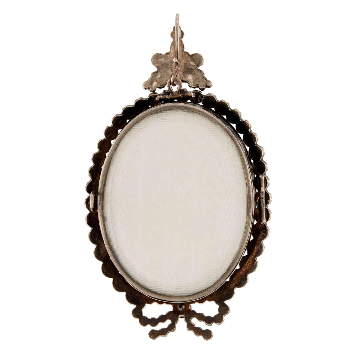 Victorian Gold-Fill Garnet Frame Pendant