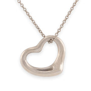 ELSA PERETTI for TIFFANY & CO. Estate Sterling Open Heart Pendant Necklace