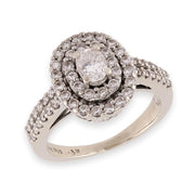 Estate 14k Diamond Halo Ring