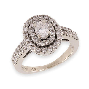 Estate 14k Diamond Halo Ring