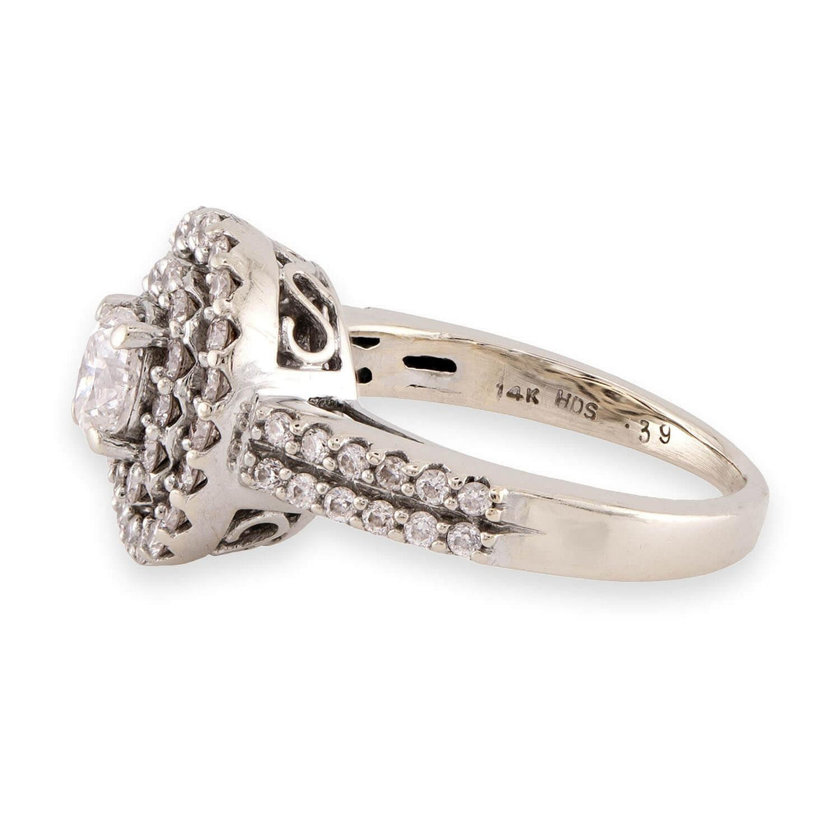 Estate 14k Diamond Halo Ring