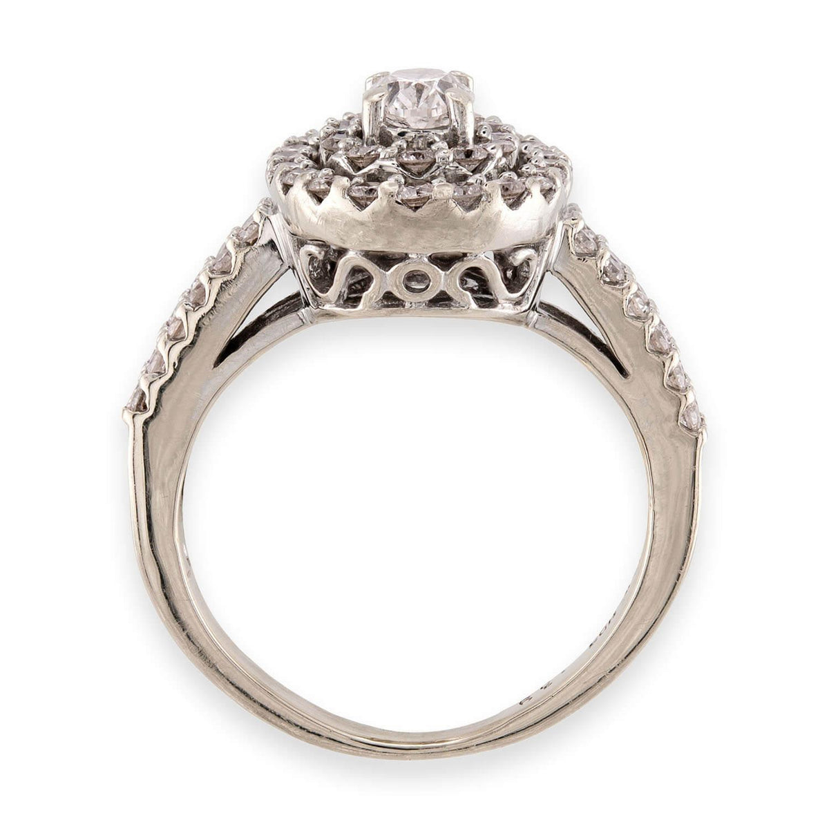 Estate 14k Diamond Halo Ring