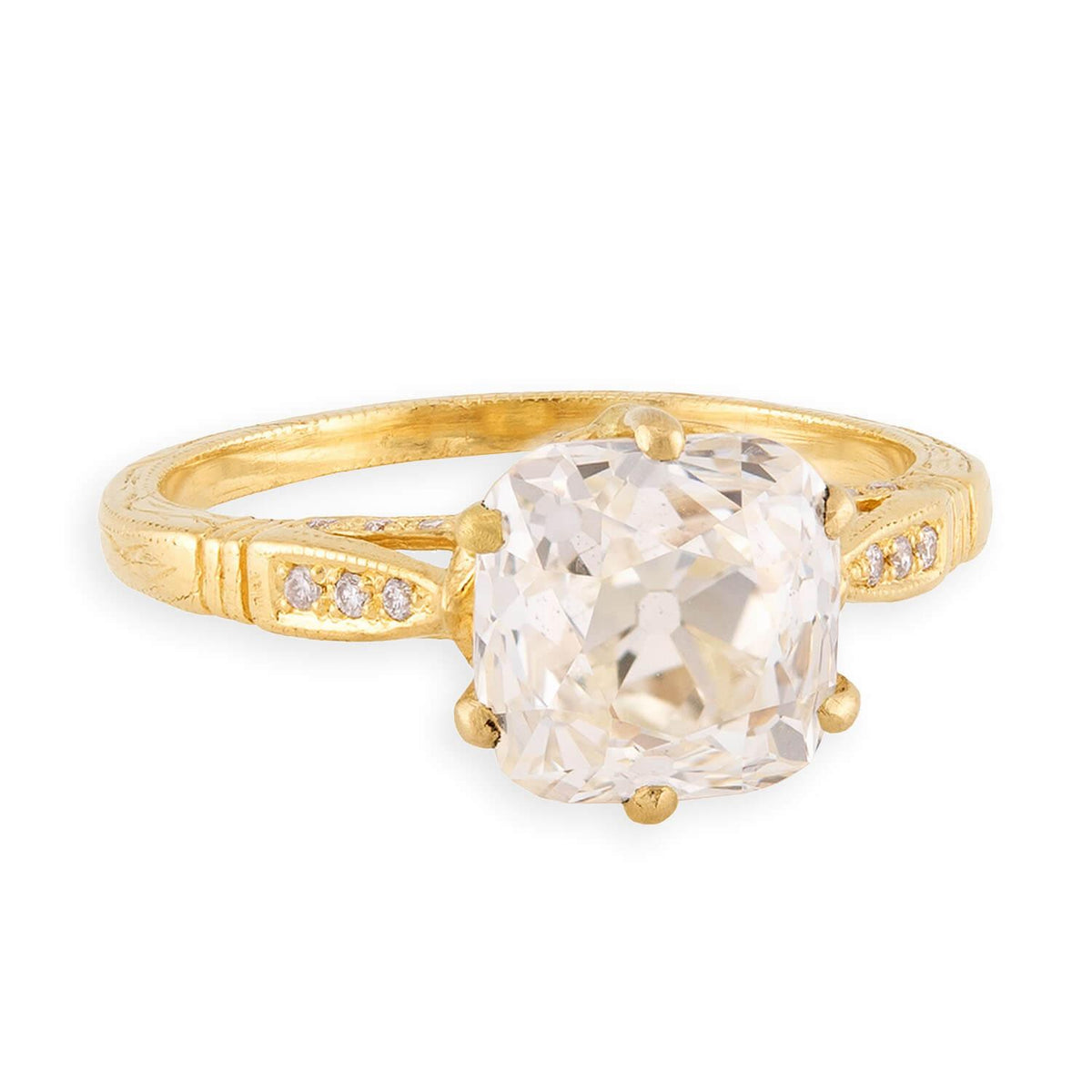 Estate 18k Diamond Engagement Ring 3.06ct