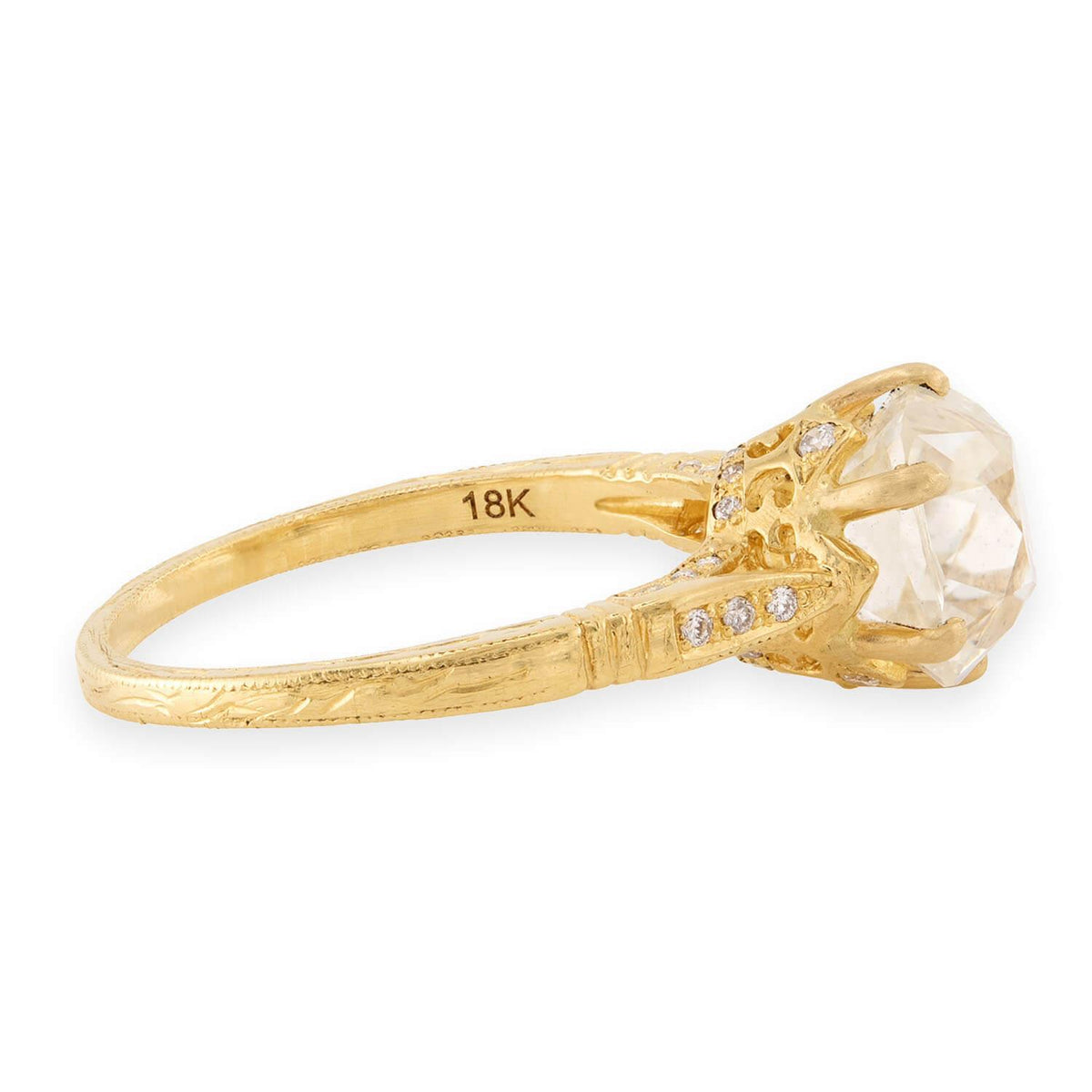Estate 18k Diamond Engagement Ring 3.06ct
