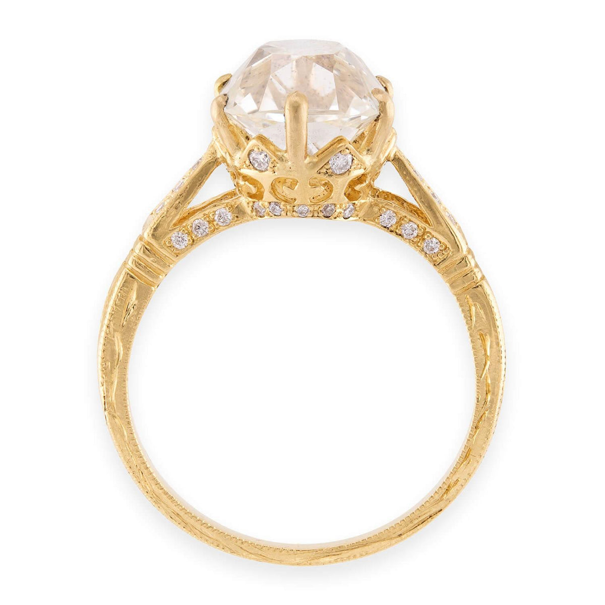 Estate 18k Diamond Engagement Ring 3.06ct