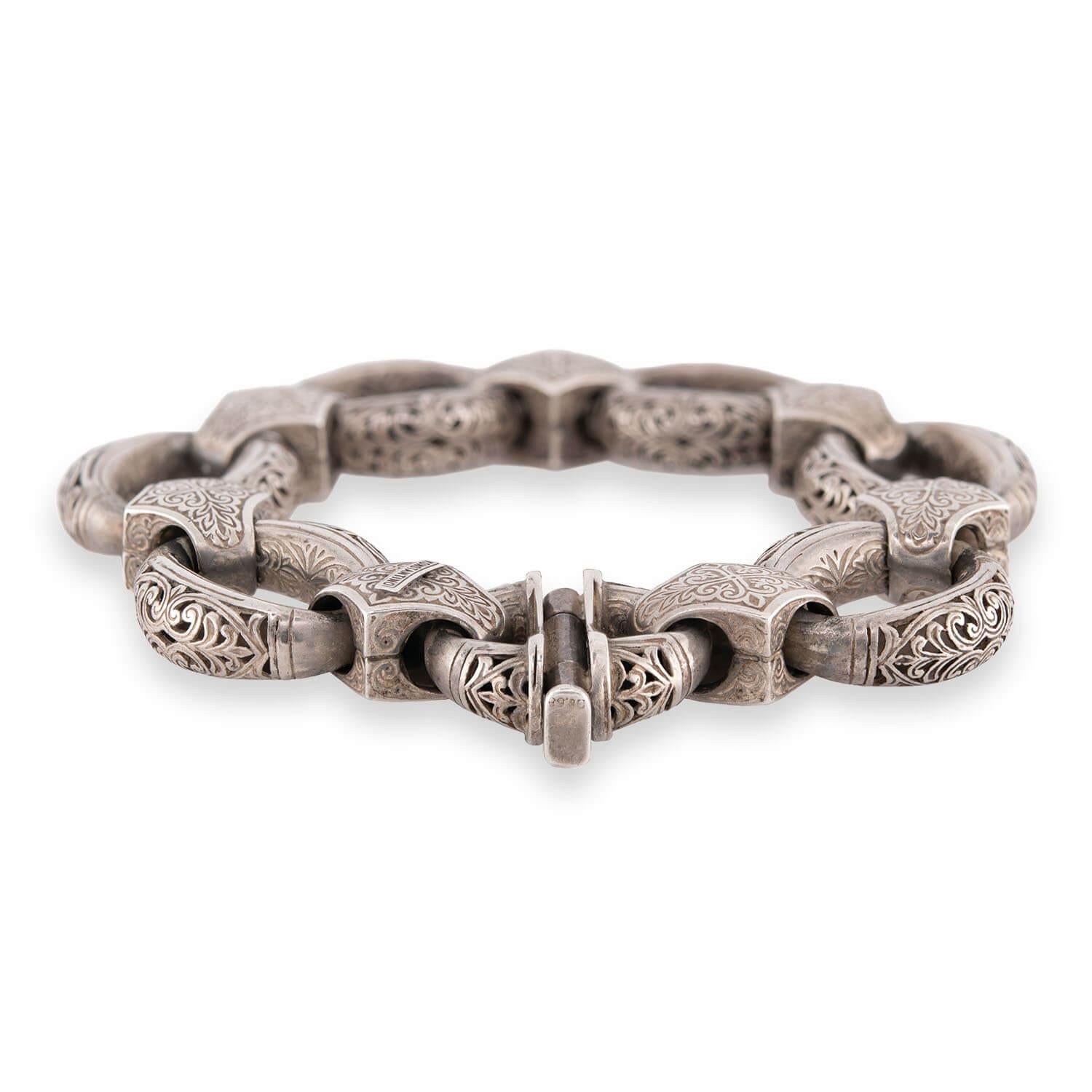 KONSTANTINO Estate Greek Sterling Silver Link Bracelet