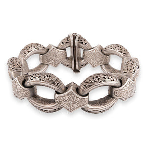KONSTANTINO Estate Greek Sterling Silver Link Bracelet