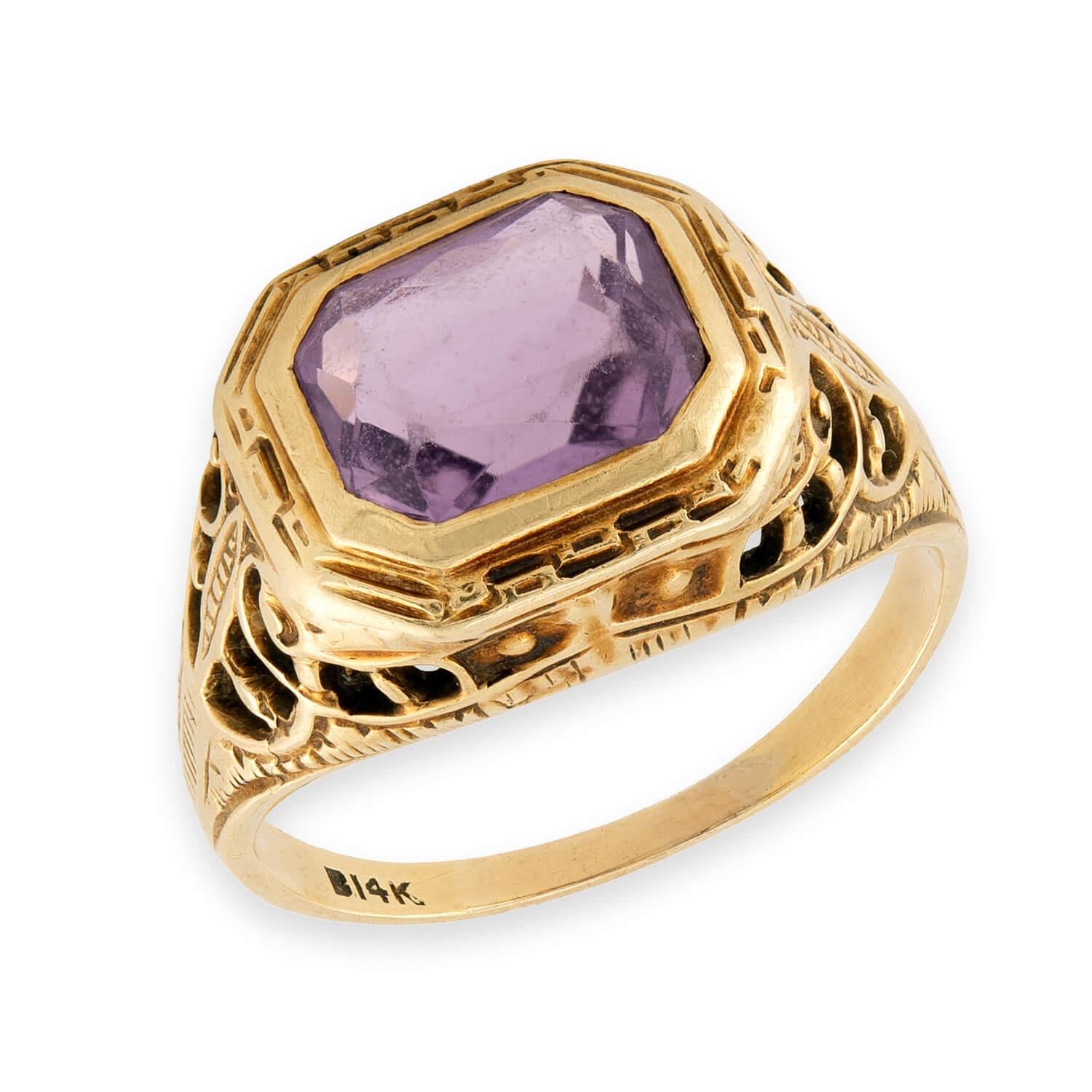 Victorian 14k Amethyst Ring
