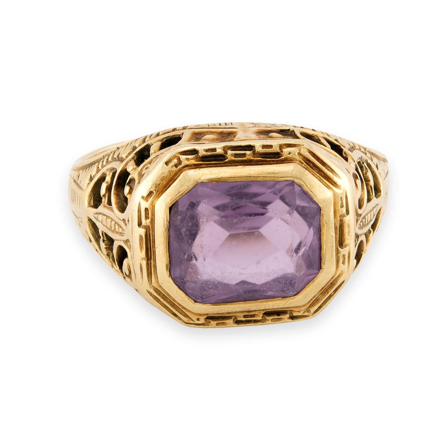 Victorian 14k Amethyst Ring