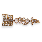Victorian 18k Diamond Arrow-Motif Pin