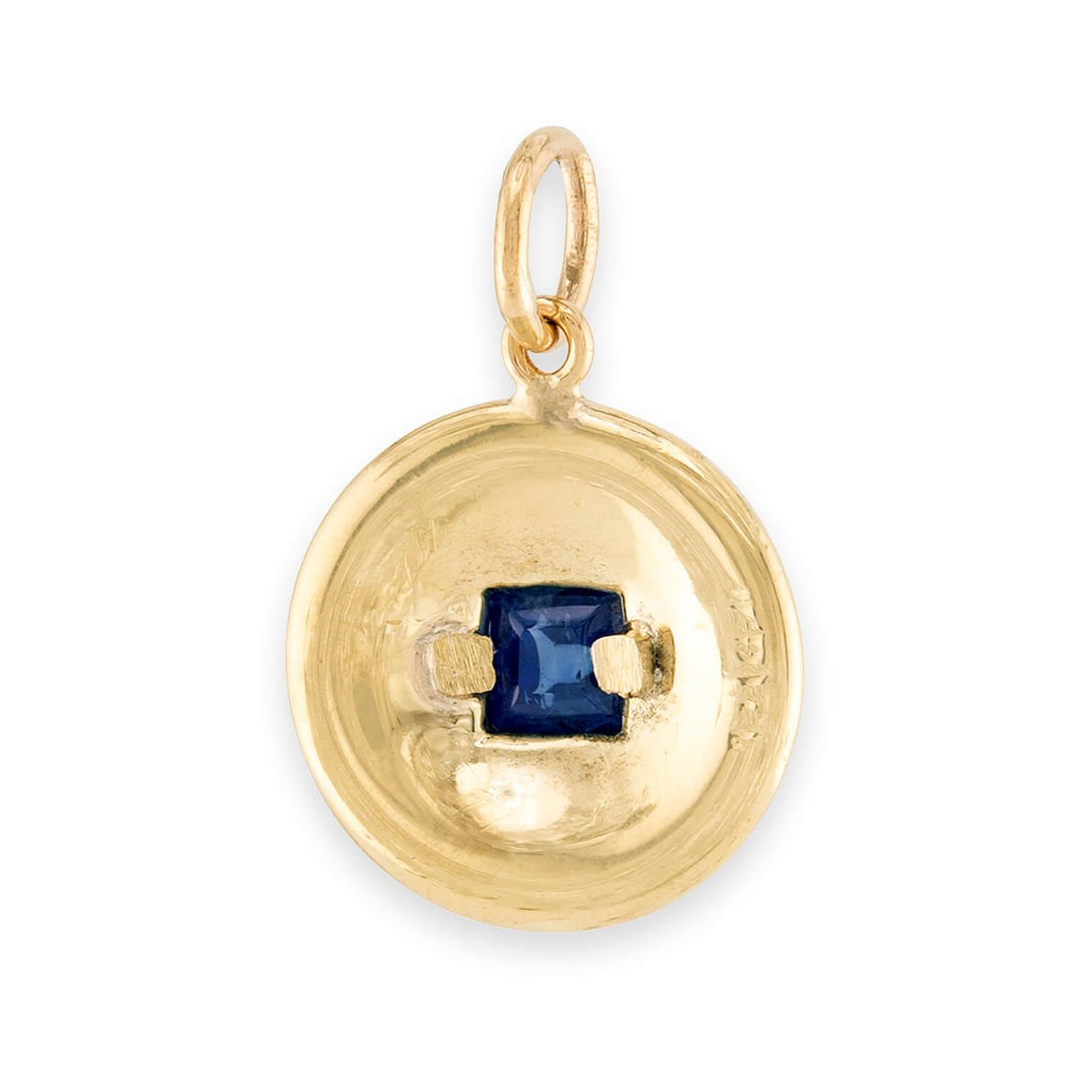 Art Nouveau 14k Sapphire Pendant/Charm