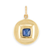 Art Nouveau 14k Sapphire Pendant/Charm